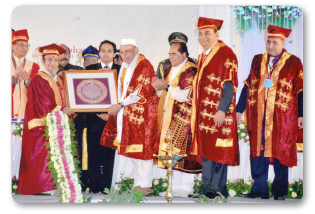 Honorary Doctor of Letters(D.Litt.), D. Y. Patil University (presented by President of India Smt. Pratibha Patil)